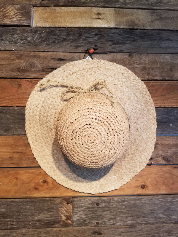 HAT RAFFIA W/ LEATHER CORD STORE ITEMS Plant Detectives   